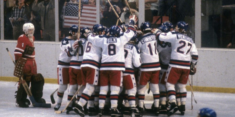 Team USA responds to their victory over the USSR